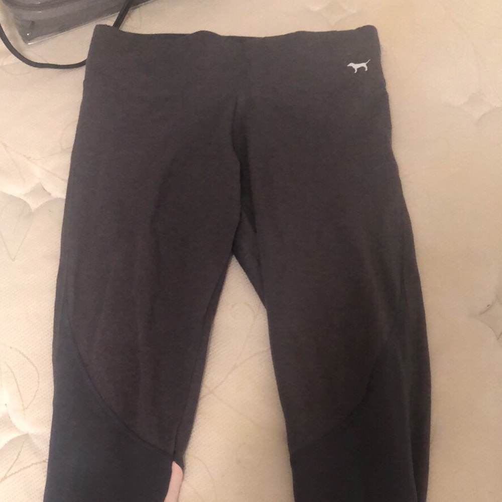 Pink and grey mesh pink leggings